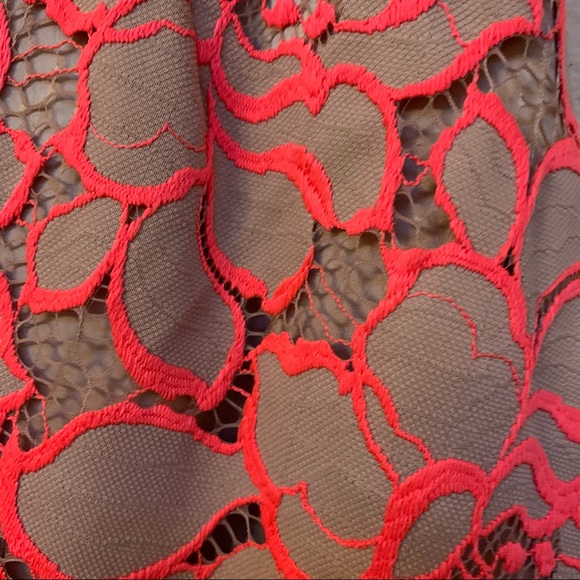 Trina Turk Pink Tan Floral lace Sleeveless Dress - Picture 9 of 14